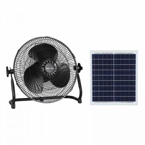 New solar charging fan industrial household large wind battery outdoor portable 12 inch fan