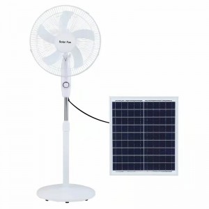 Floor-standing electric fan household vertical silent energy-saving large wind solar fan