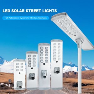 Hight Lumen Lithium Battery Waterproof Ip65 Street Lamp 50w 100w 150w 200w 250w 300w Outdoor All In One LED Solar Street Light