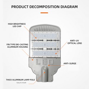 150W led street light outdoor aluminum IP65 waterproof