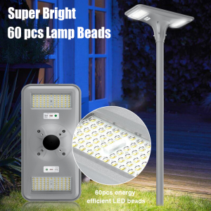 IP65 Waterproof Integrated Street Lamp 400W 500W 600W LED Solar Powered ABS Pole Outdoor Garden Light All in One for Garden Use