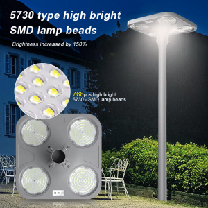 Outdoor Ip65 Waterproof Motion Sensor UFO Integrated All In One Energy Saving 30W 50W 100W Solar Powered Led Garden Street Light