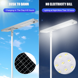 High Power Road Lamp 400w 500w 600w 700w Motion Sensor Outdoor Waterproof Ip67 All In One Integrated Led Solar Street Lights