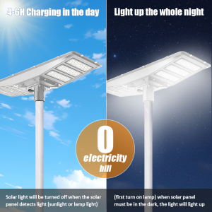 IP65 Waterproof 600W 800W 1000W SMD Solar Street Light Die Cast Aluminum All in One Integrated LED for Outdoor Road Highway Use