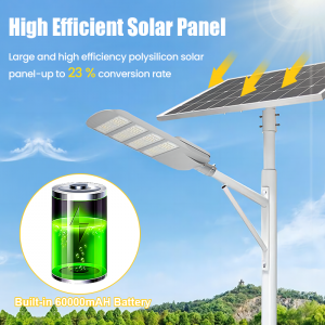 IP65 Waterproof Aluminum Alloy Housing Solar Panel Street Light 50w 100w 150w 200w All In Two Split Led Solar Street Light