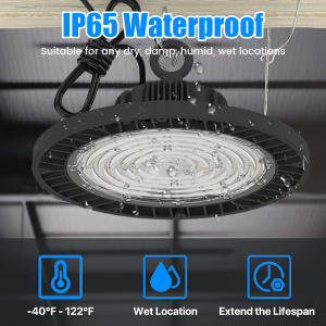 High Bay Lamp Fixture Aluminum IP65 50W 100W 150W 200W 250W Industrial Warehouse Workshop UFO LED High Bay Light