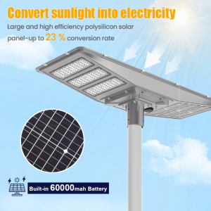 IP65 Waterproof 600W 800W 1000W SMD Solar Street Light Die Cast Aluminum All in One Integrated LED for Outdoor Road Highway Use