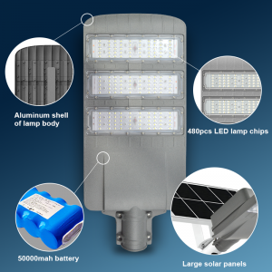 IP65 Waterproof Aluminum Alloy Housing Solar Panel Street Light 50w 100w 150w 200w All In Two Split Led Solar Street Light