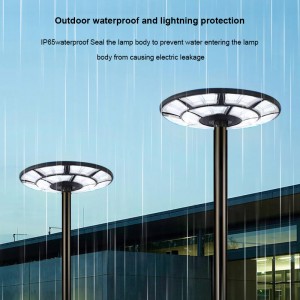 High Lumen Waterproof Ip65 Solar Garden Light Radar Sensor ABS 100w 150w 250w Outdoor All In One LED Solar Power Garden Lamp