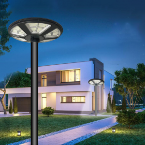 Dusk to Dawn Smart Control Solar Garden Lamp ABS Shell Waterproof IP65 100w 150w 250w Outdoor All In One LED Solar Garden Light