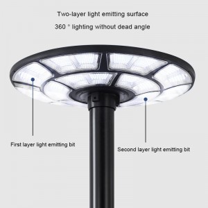 High Lumen Waterproof Ip65 Solar Garden Light Radar Sensor ABS 100w 150w 250w Outdoor All In One LED Solar Power Garden Lamp