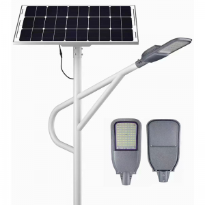 High Lumen 30W-150W LED Solar Street Light All In One Integrated SMD Chip White Warm White Aluminum Lamp Body for Garden 6000K