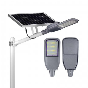 High Lumen 30W-150W LED Solar Street Light All In One Integrated SMD Chip White Warm White Aluminum Lamp Body for Garden 6000K