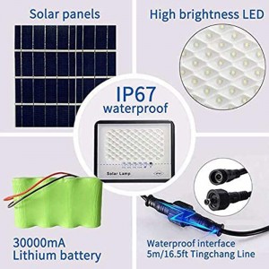 High efficiency super bright IP67 waterproof 50w 100w 200W outdoor LED Solar Flood Lights