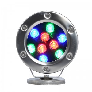 LED Underwater Light 18W RGB Waterproof Grade IP68 LED Color Changing Spot Light Landscape Lighting