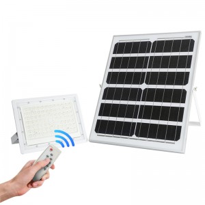 Super discount price Battery display remote control Solar flood led light outdoor wate rproof