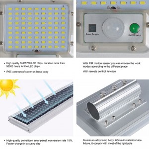 2019 High quality 180W Lithium Battery Dubai Automatic Lighting LED Kit Solar Light