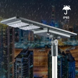 integrated solar street light IP65 waterproof with solar panel 130lmw chip lumen